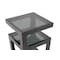 Baxton Studio Clara Black Modern End Table with 3-Tiered Glass Shelves 102-5099 - alternate 2